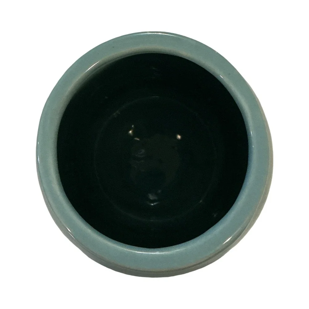 Jardin Mason Jar Ceramic Vase Planter Light Blue Farmhouse Decor - Picture 4 of 6